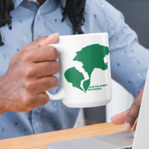 Mug Arts personnalisables Lycée Silhouettes vertes