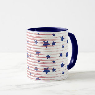 Mug Artsy American Flag Art Stars and Stripes Chic