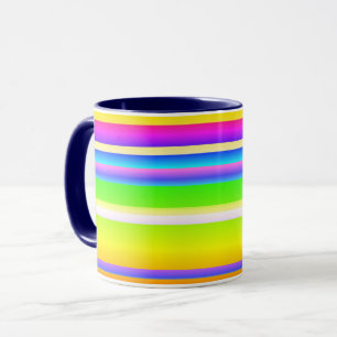 Mug Artsy brillant créatif rayé