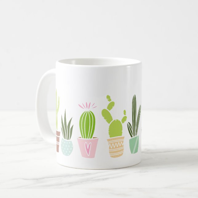 Mug Artsy Cactus Plantes (Devant gauche)