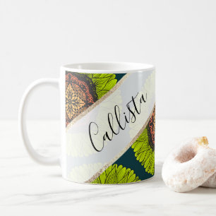Mug Artsy Summer Neon Yellow Lace Tournesol