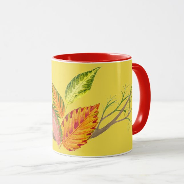 Mug Arty Automne sur une Musique Combo (Devant droit)