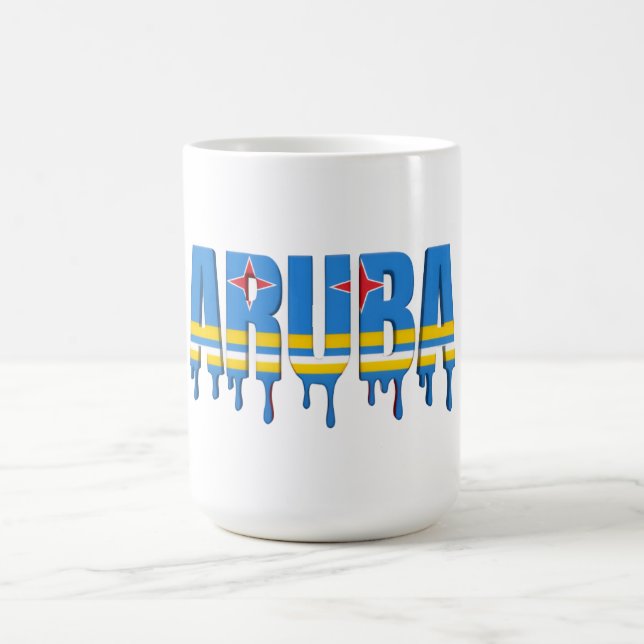 Mug Aruba  Drip | Drapeau de la Caraïbe | Fan  (Centre)