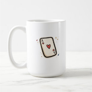 Mug As de cœur minimaliste - Art de carte à jouer