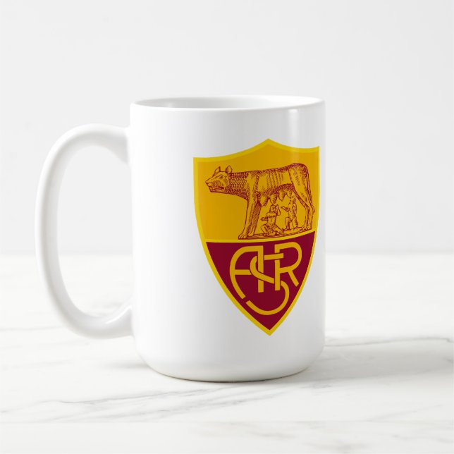 Mug AS Roma Shield Vinyl Sticker – Maroon & Gold Footb (Gauche)