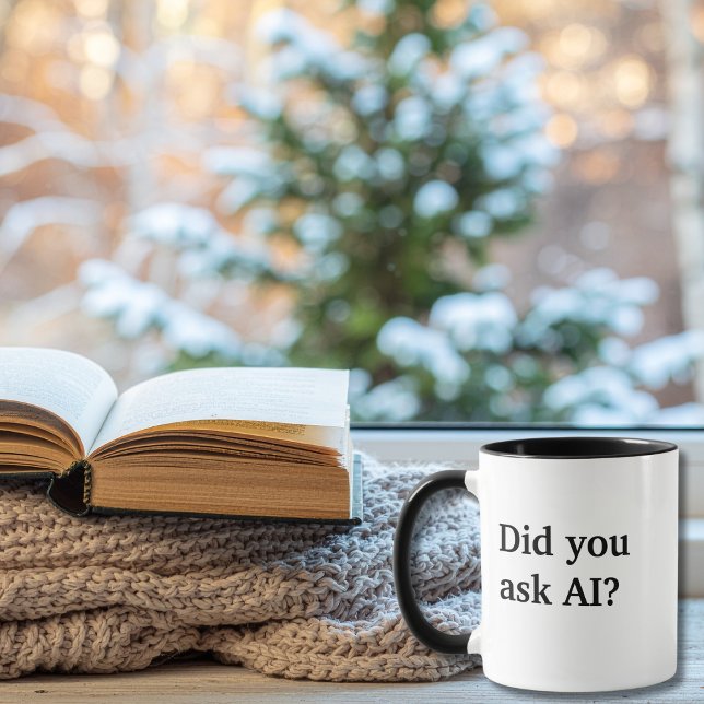 Mug As-tu demandé à l'IA ? Citation drôle de collègue  (Créateur téléchargé)