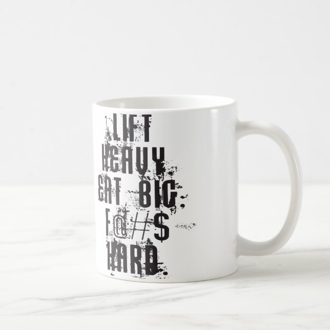 Mug Ascenseur Lourd, Manger Gros (Droite)