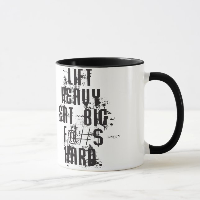 Mug Ascenseur Lourd, Manger Gros (Droite)