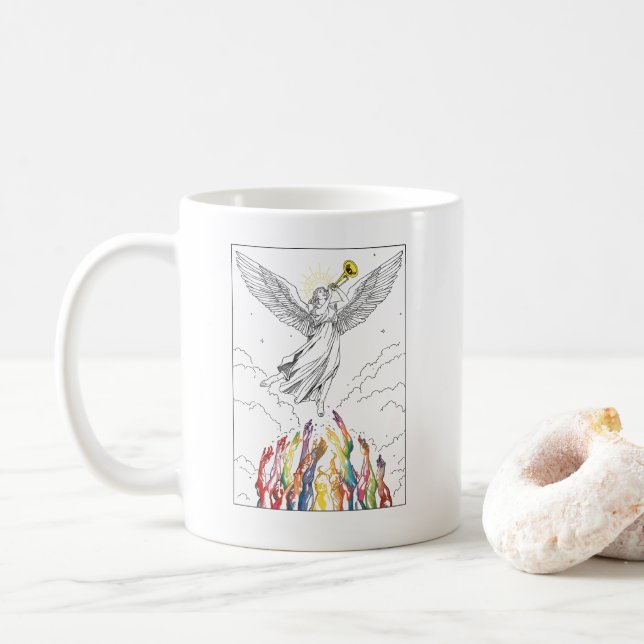 Mug Ascension Arc-en-ciel – Ange de l'Espérance de la  (Avec donut)