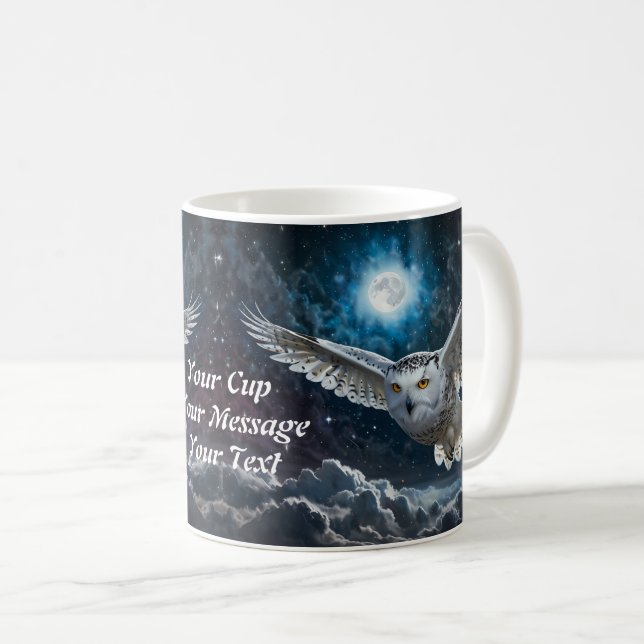 Mug Ascent lunaire : Vol au clair de lune du hibou (Devant droit)