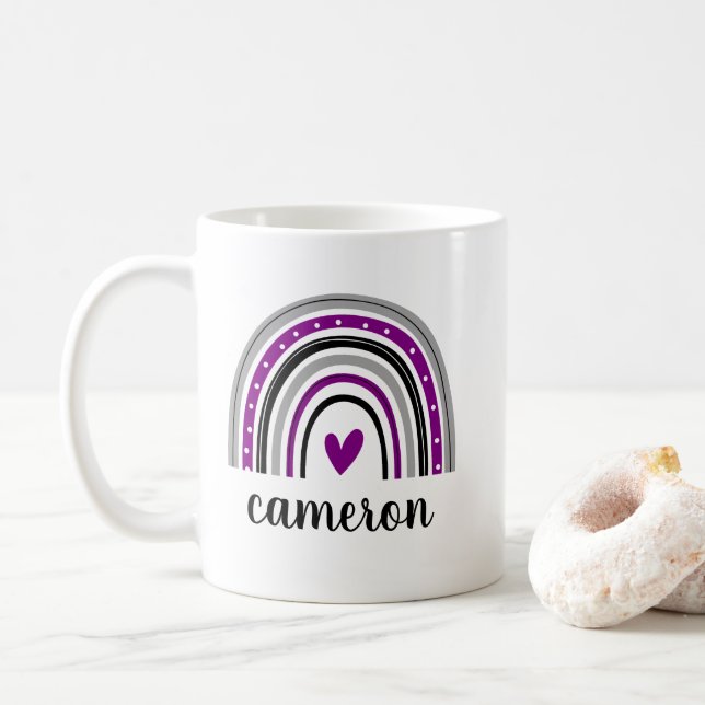 Mug Asexuel Arc-en-ciel personnalisé (Avec donut)