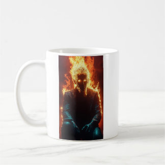 Mug Ashen au milieu des flammes - Art dramatique et fl