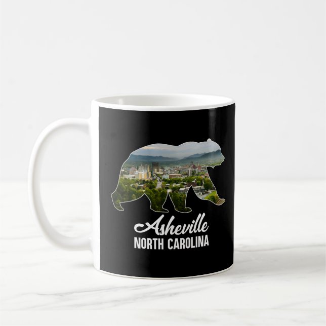 Mug Asheville City Skyline à l'intérieur de l'ours Sil (Gauche)