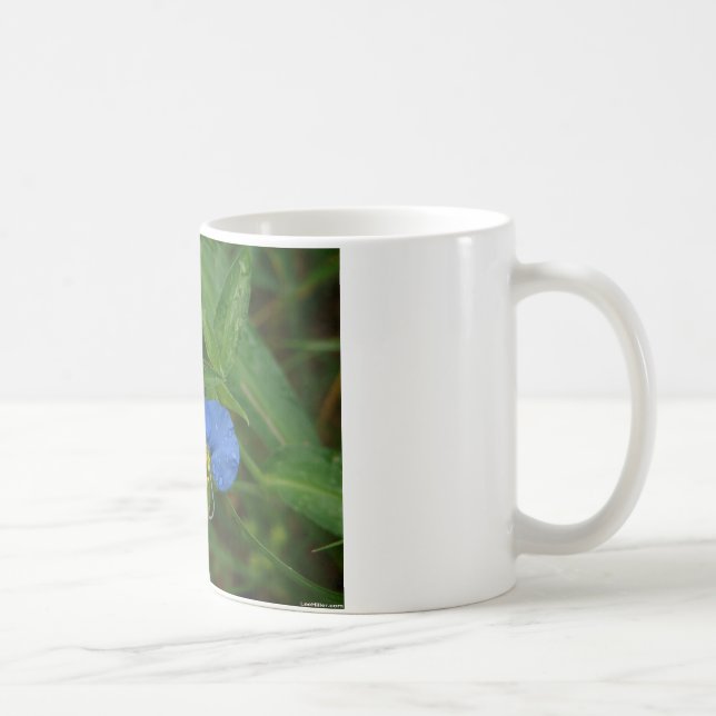 Mug Asiatique Dayflower Bleu Fleur sauvage Vêtements e (Droite)