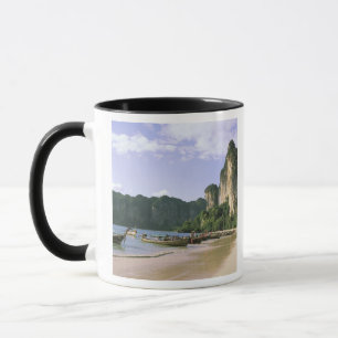 Mug Asie, Thaïlande, Krabi. Plage de West Railay, long