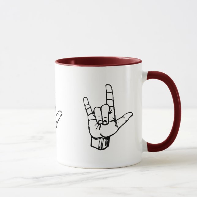 Mug ASL je t'aime (Droite)