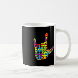 Mug ASL Love Langue des signes - Puzzle autistique Aut