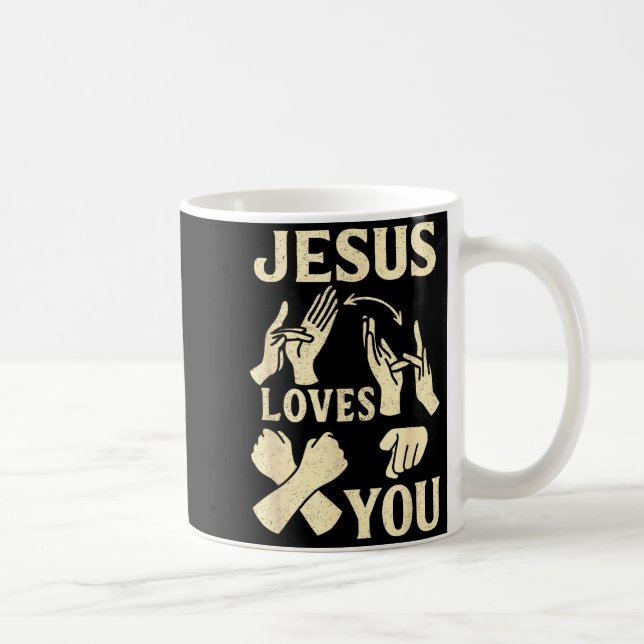 Mug Asl Teacher American Sign Language Christian Jesus (Droite)