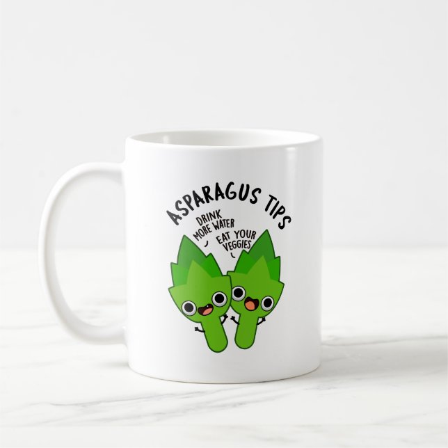 Mug Asperges Conseils amusant Veggie Pun (Gauche)