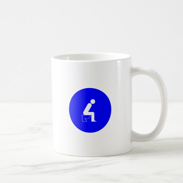 Mug Assis sur les toilettes (Droite)
