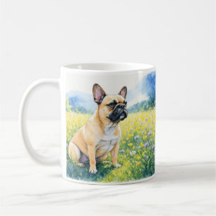 Mug Assise French Bulldog Watercolor
