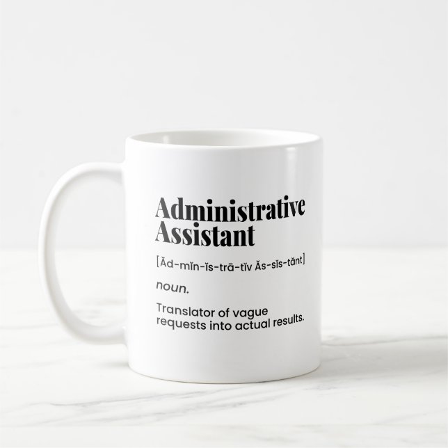 Mug Assistant administratif, administrateur de bureau (Gauche)