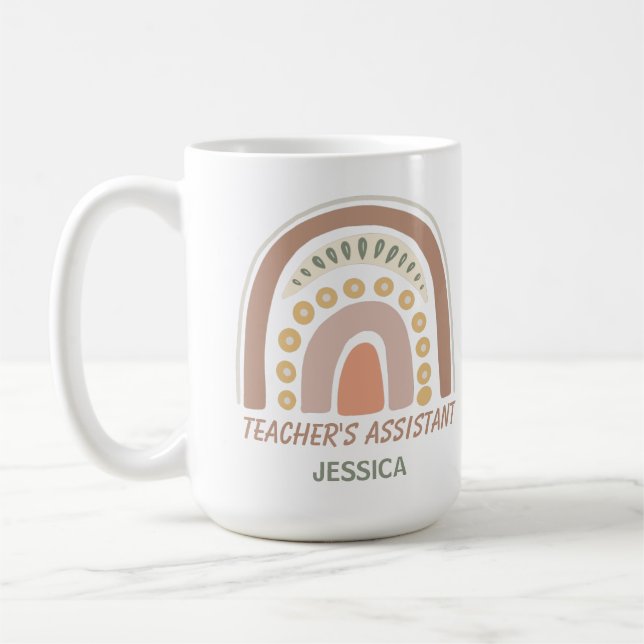 Mug Assistant d'enseignant Bohème Arc-en-ciel Brun Jau (Gauche)