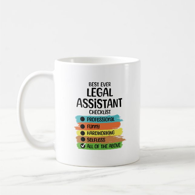 Mug Assistant juridique Secrétaire Parégal Bureau du d (Gauche)