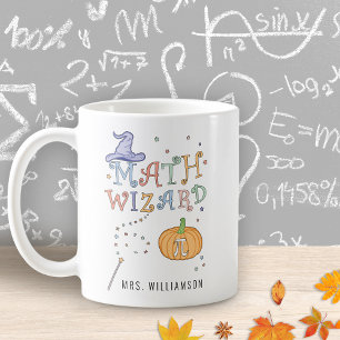 Mug Assistant mathématiques personnalisé Citrouille ta