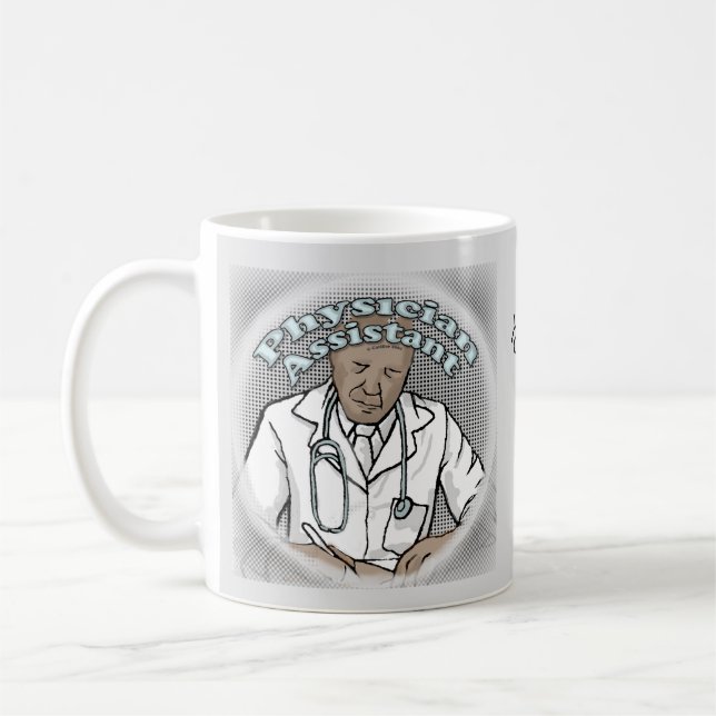 Mug Assistant médecin masculin noir (Gauche)