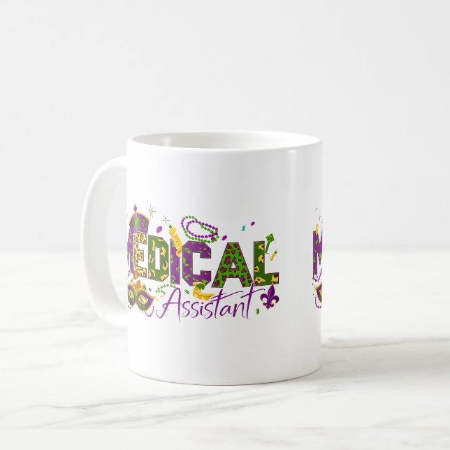 Mug Assistant Médical - Mardi Gras (Devant gauche)
