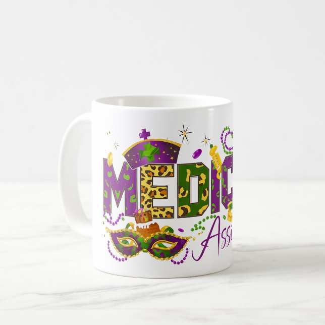 Mug Assistant Médical - Mardi Gras (Devant gauche)
