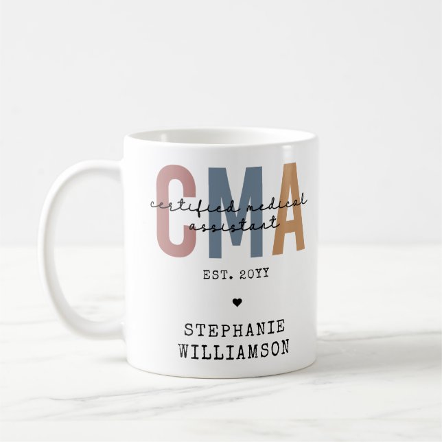 Mug Assistant Médicale certifié CMA personnalisé (Gauche)