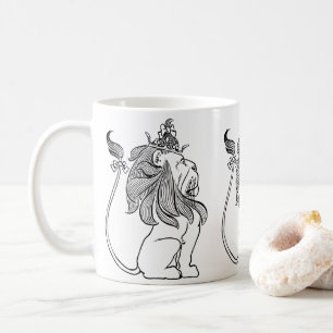 Mug Assistant vintage d'Oz, Lion Cowardly avec Couronn
