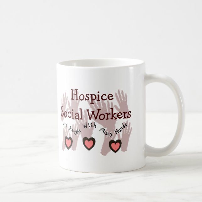Mug Assistants sociaux d'hospice "anges avec beaucoup (Droite)