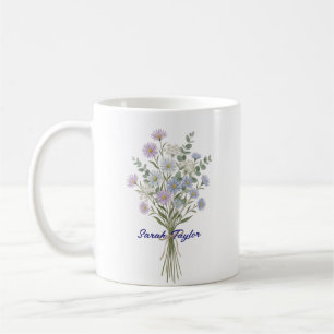 Mug Aster Fleur de Naissance Personnalisée sur Mesure