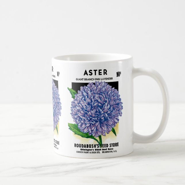 Mug Aster Vintage Seed Packet (Droite)