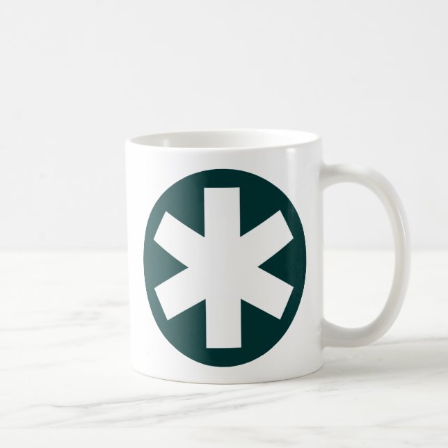 Mug Astérisque - Vert foncé (Droite)