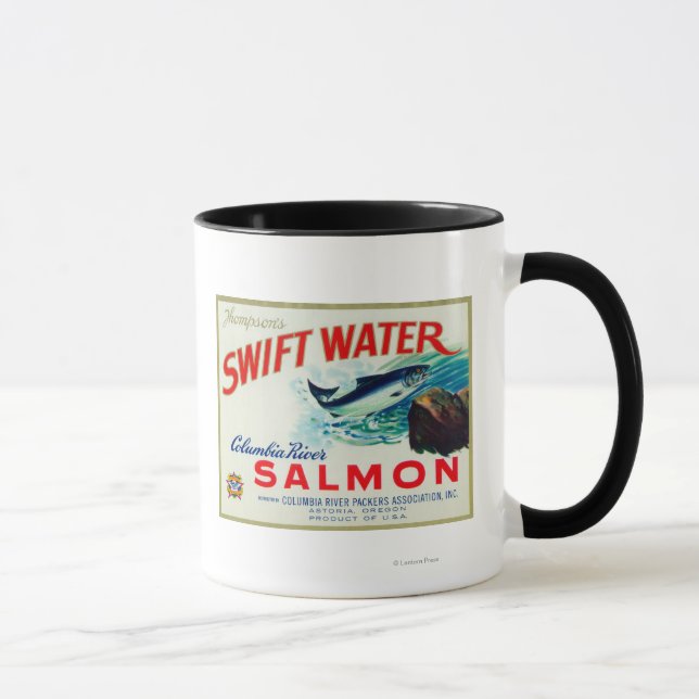 Mug Astoria, Oregon - Saumon d'eau douce de Thompson (Droite)
