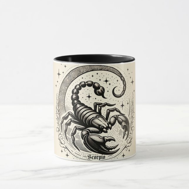 Mug Astrologie Lune Croissante Scorpion Zodiaque Scorp (Centre)