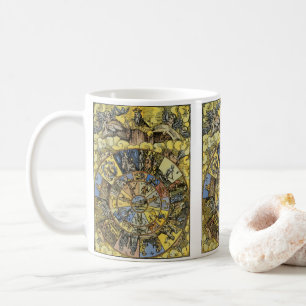 Mug Astrologie Vintage, Roue du Zodiaque de la Renaiss