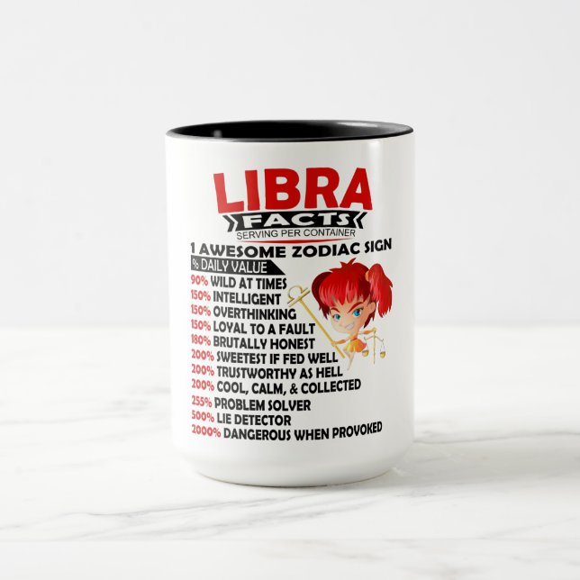 Mug Astrologie/ Zodiaque Signal//Libra Faits (Centre)