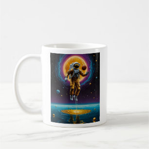 Mug Astronaut cosmique Basketball sur la planète or Te
