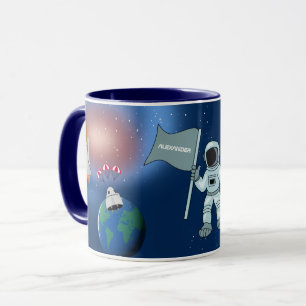 Mug Astronaut dans la galaxie spatiale Nom personnalis