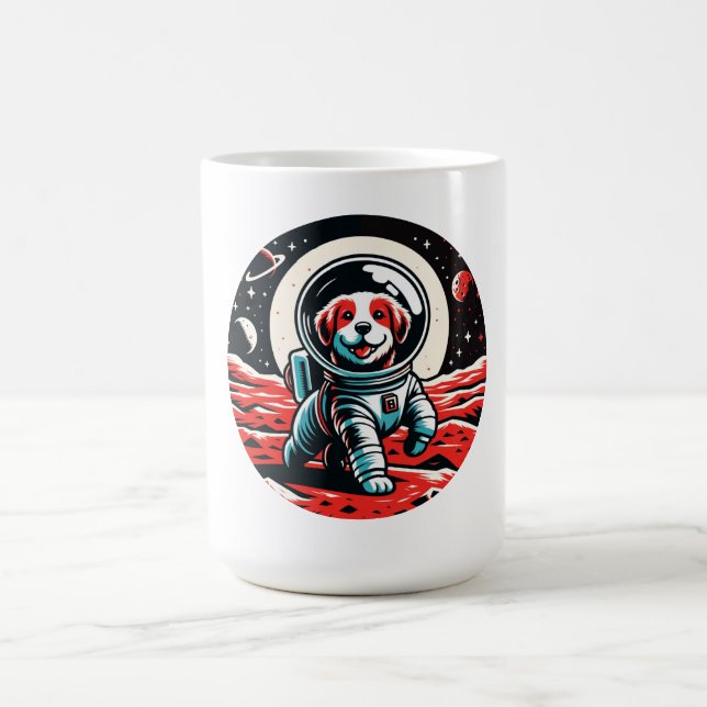 Mug Astronaut Dog - Cosmic Canine Space Adventure (Centre)
