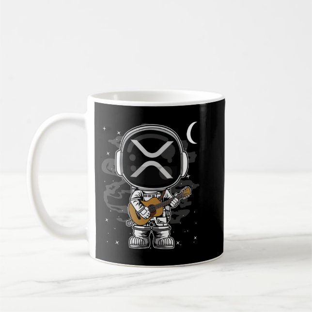 Mug Astronaut guitare onduleur XRP Crypto pièce HODL (Gauche)