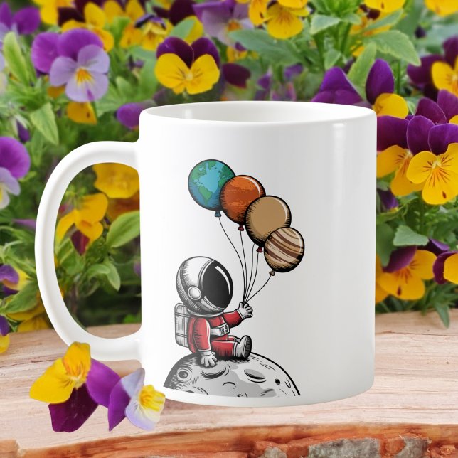 Mug Astronaut mignon, Espace extra-atmosphérique, Plan (Créateur téléchargé)