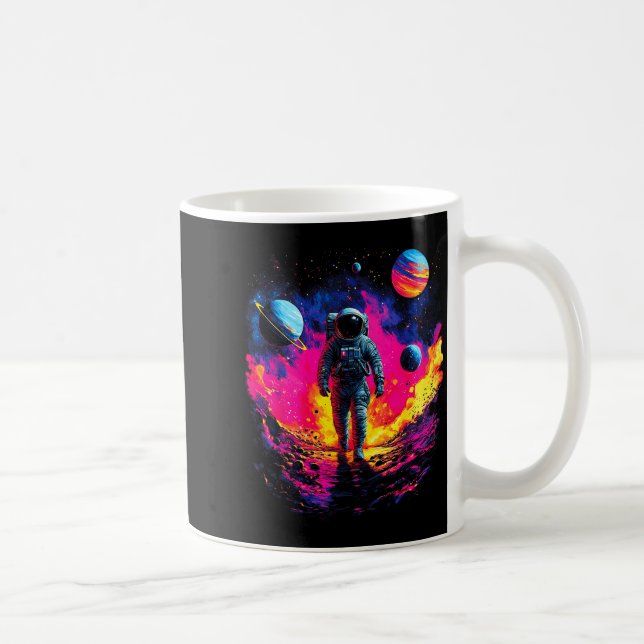 Mug Astronaut Walking In Galaxy Outer Space Explorer S (Droite)