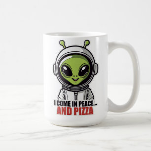 Mug Astronaute Alien Mignon "Je viens en paix et avec 