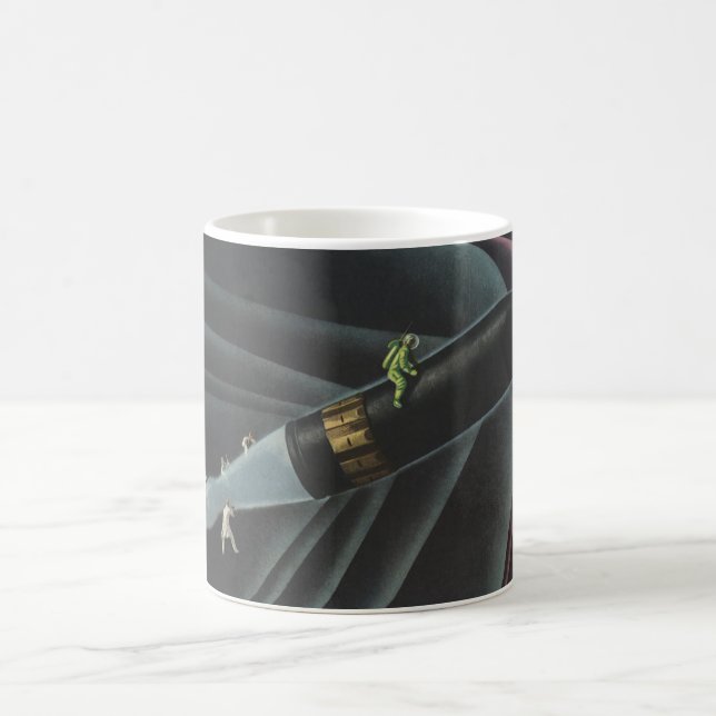 Mug Astronaute de science-fiction vintage chevauchant  (Centre)